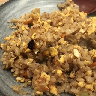 残り物炊き込みご飯でチャーハン